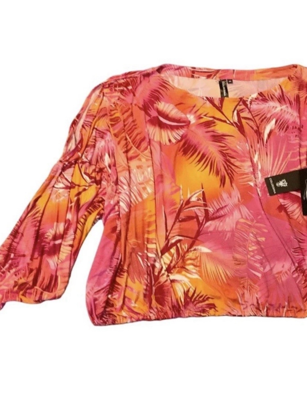 NWT Coldesina Top 3X Coral Convertible 1-Shoulder Beach CoconutGirl Tropical